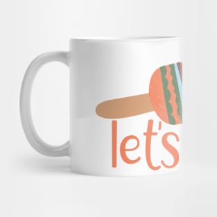 Let's Chill - Multicolored Popsicle Graphic Illustration GC-105-01 Mug